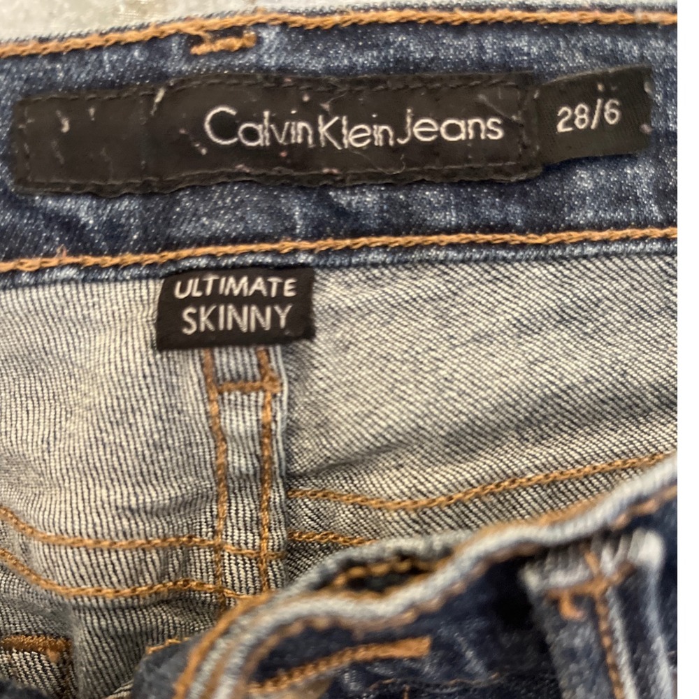 Calvin Klein Jeans Women's Size 28 Blue Ultimate Skinny Dark Wash Denim Chic‎ - Picture 3 of 11